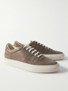 Common Projects - BBall Suede-Trimmed Leather Sneakers - Brown