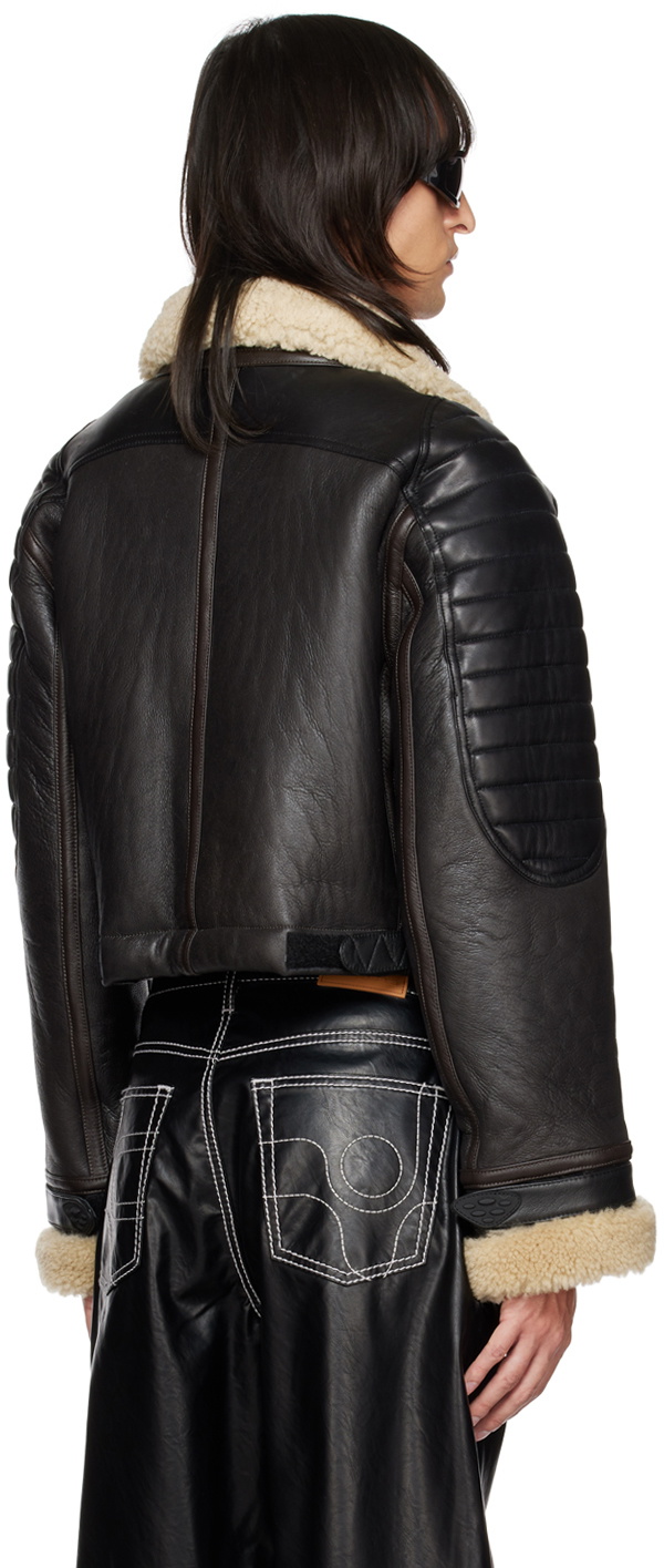 Eytys Black Patti Leather & Shearling Jacket Eytys