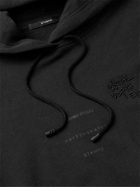 HAYDENSHAPES - Arsham Stampd Eroded Embellished Cotton-Jersey Hoodie - Black