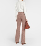 Chloé Mid-rise wide-leg tweed pants