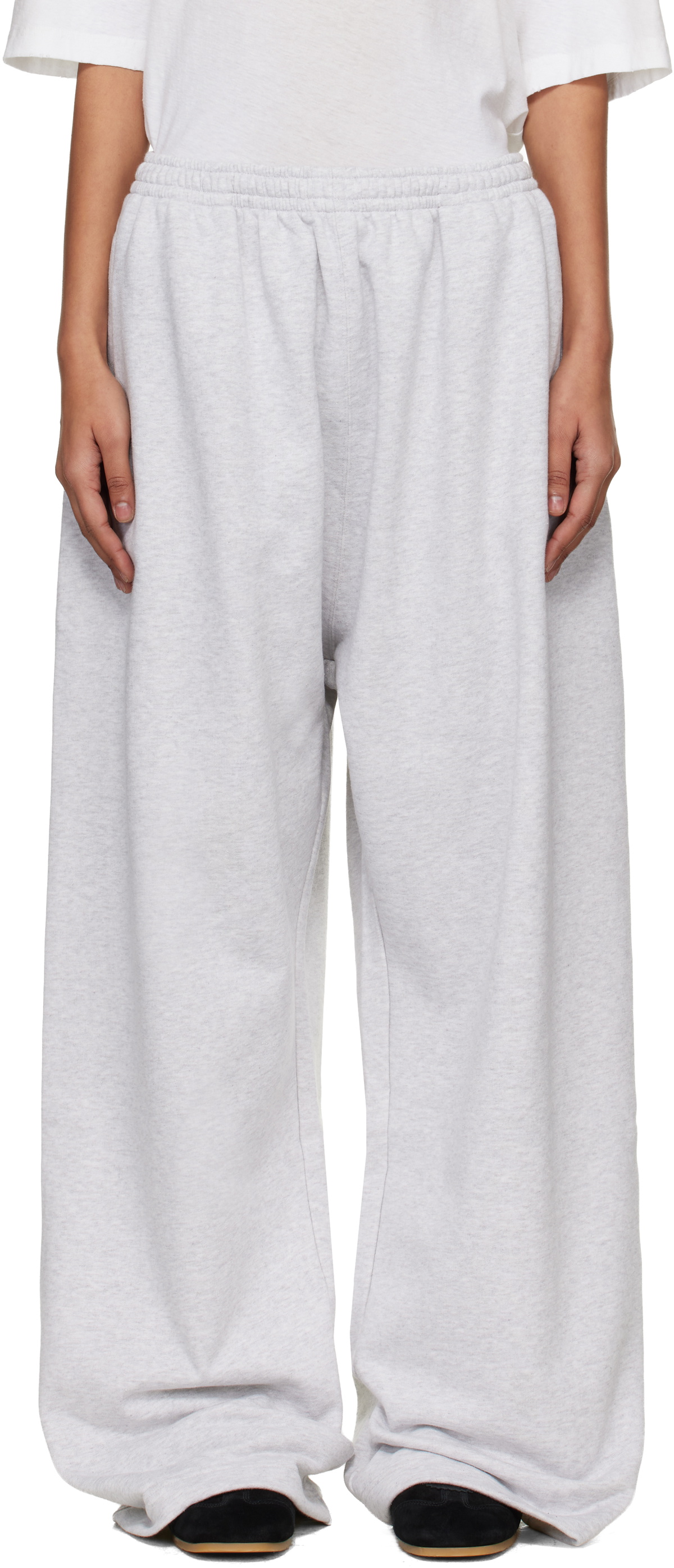 Acne Studios Gray Fleece Logo Sweatpants