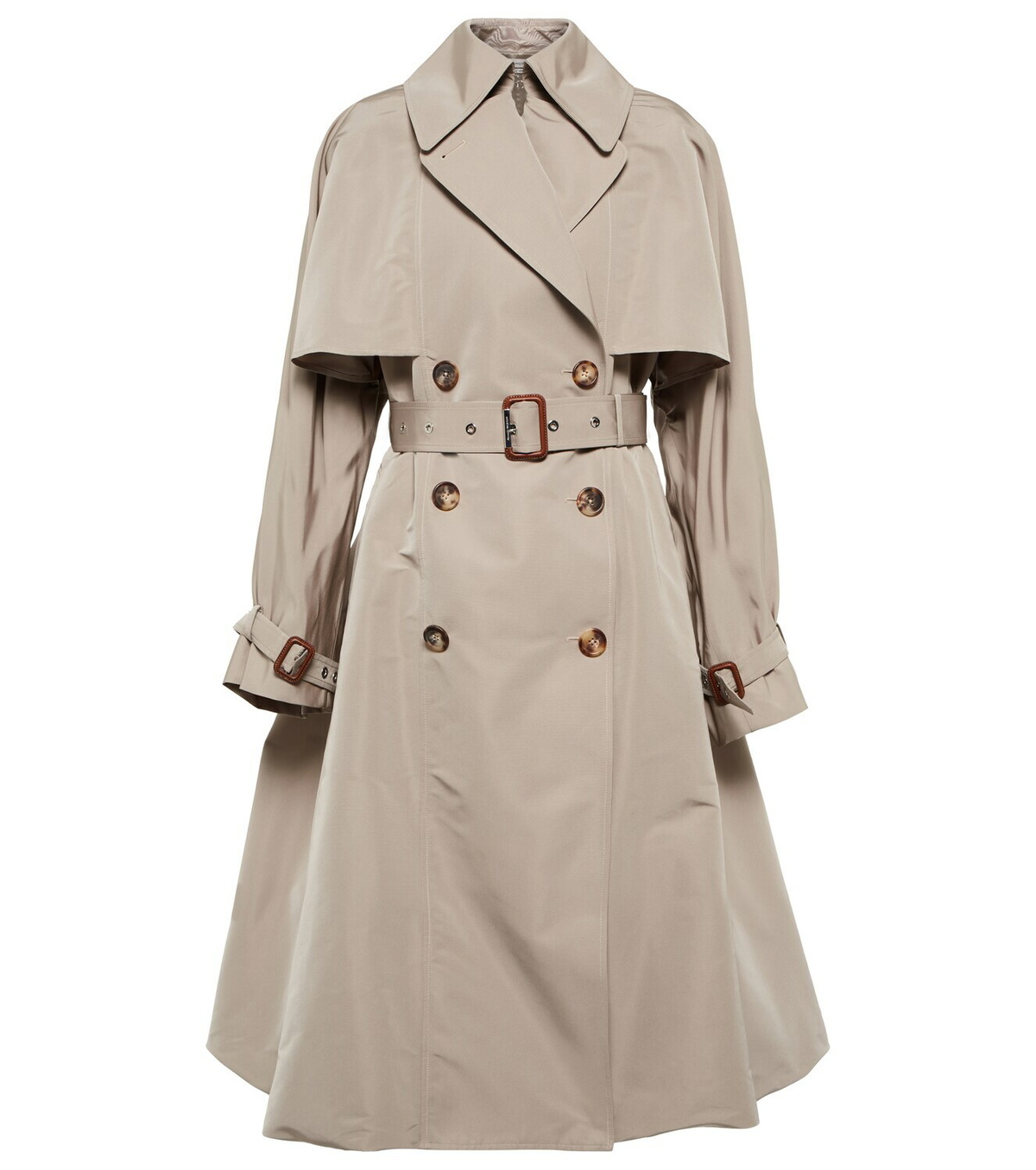 Alexander McQueen Pleated faille trench coat Alexander McQueen