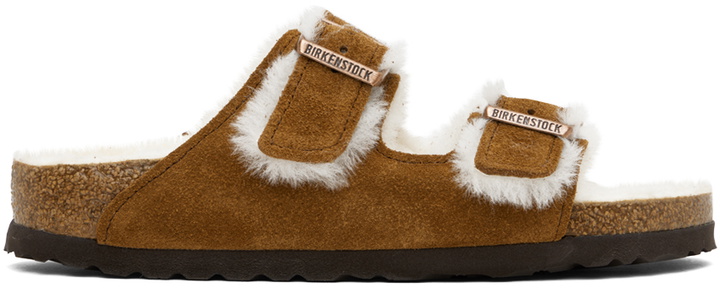 Photo: Birkenstock Tan Shearling Arizona Sandals