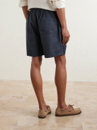 A Kind Of Guise - Volta Straight-Leg Cotton and Linen-Blend Drawstring Shorts - Blue