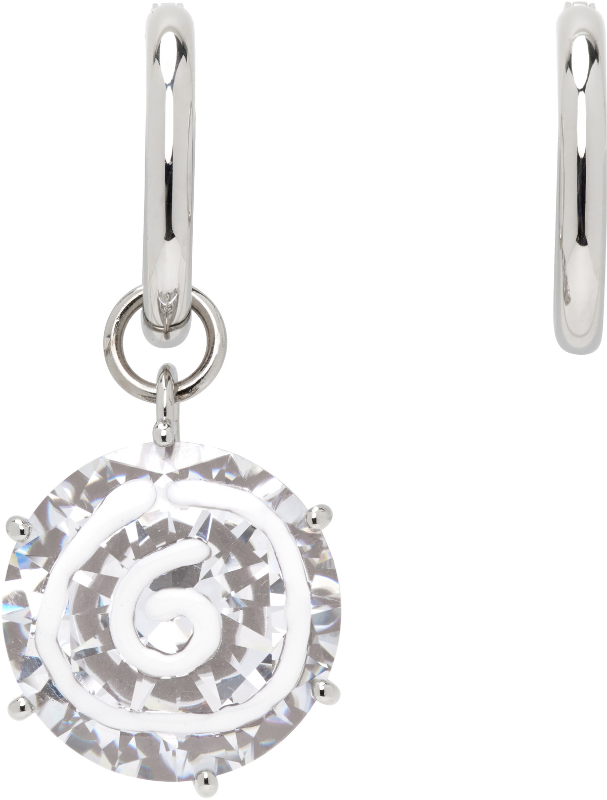 MM6 Maison Margiela Silver & Red Dice Earrings MM6 Maison MM6 Maison Margiela Silver & Red Dice Earrings MM6 Maison