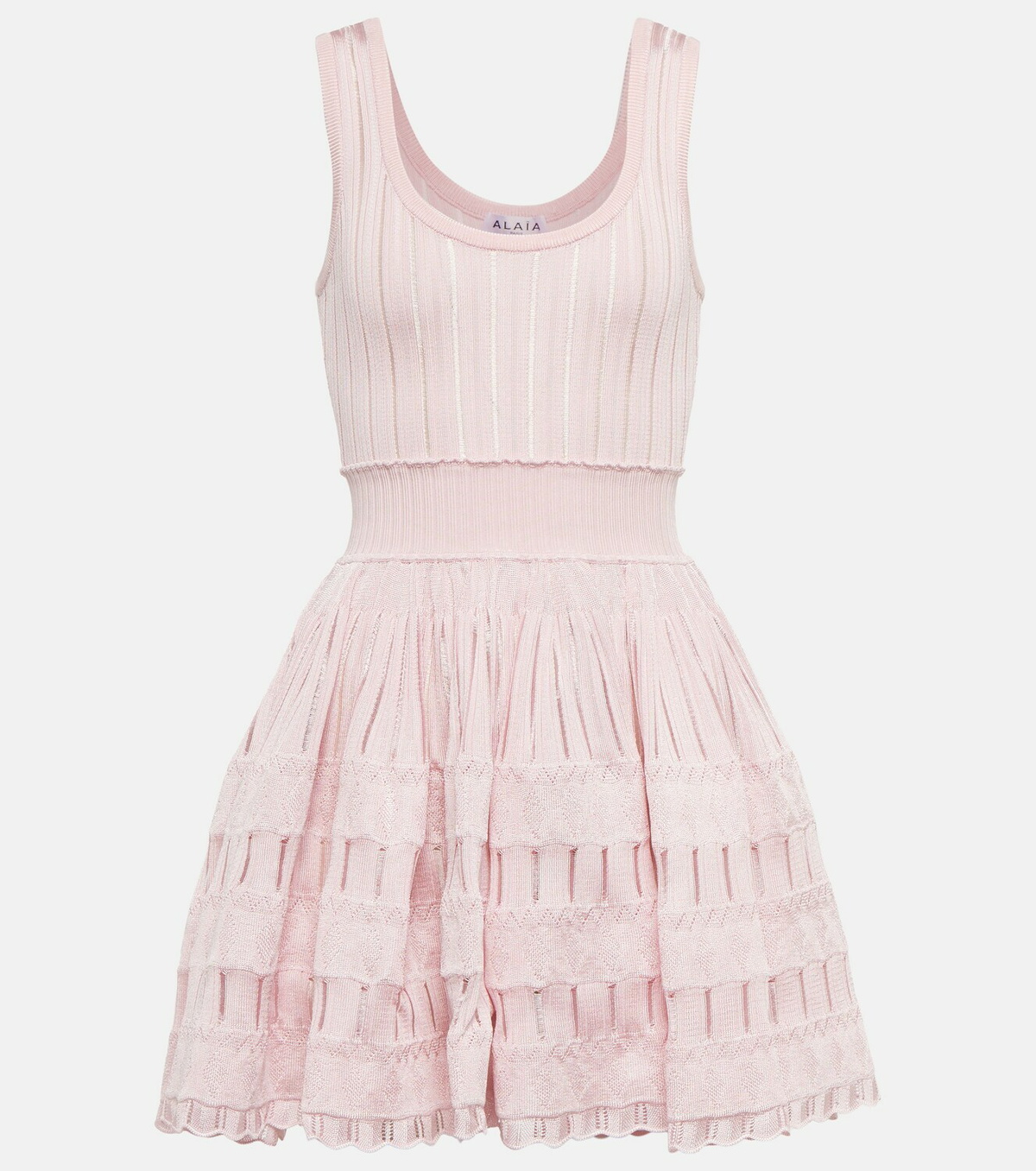 ワンピース ALAIA SHORT CRINOLINE KNIT DRESS ALAÏA DARK BLUE CRINOLINE KNIT DRESS |ALAÏA US