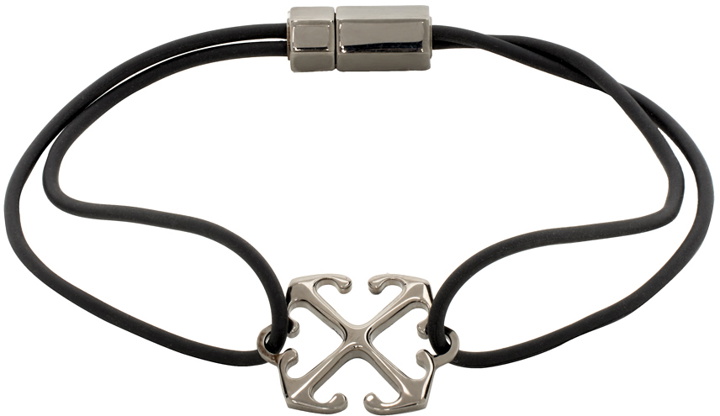 Photo: Off-White Black & Gunmetal Arrow Cable Bracelet