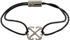 Off-White Black & Gunmetal Arrow Cable Bracelet