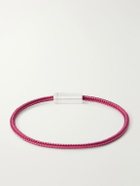 Le Gramme - 5g Sterling Silver Woven Cord Bracelet - Burgundy