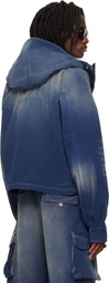 424 Navy Cropped Parka