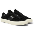 TOM FORD - Cambridge Leather-Trimmed Suede Sneakers - Black