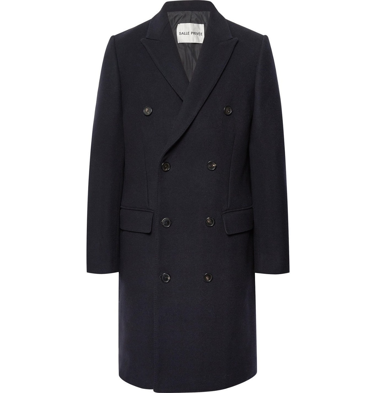 Photo: SALLE PRIVÉE - Ives Double-Breasted Wool-Blend Coat - Blue