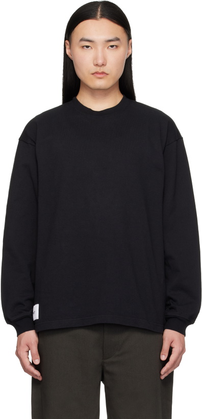 Photo: WTAPS Black SIGN-YD Long Sleeve T-shirt