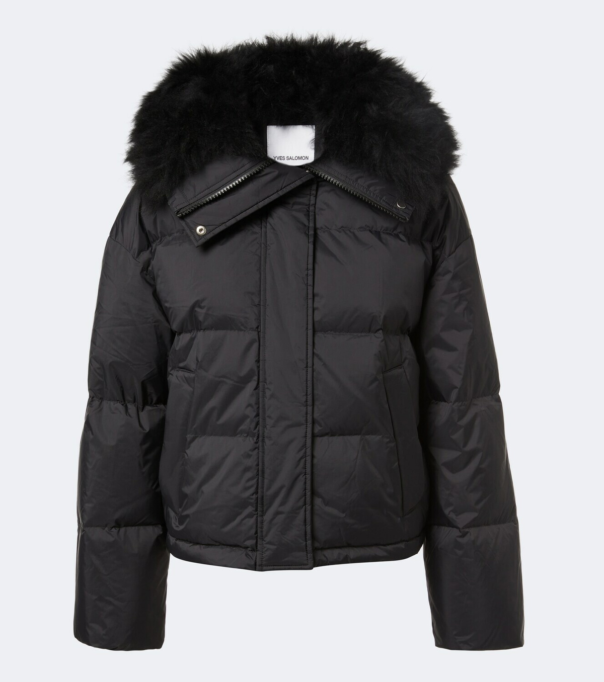 Yves Salomon Doudoune shearling-trimmed down jacket