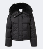 Yves Salomon Doudoune shearling-trimmed down jacket