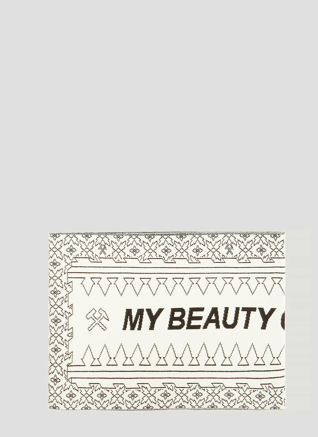 GmbH My Beauty Offends You Intarsia Knit Scarf