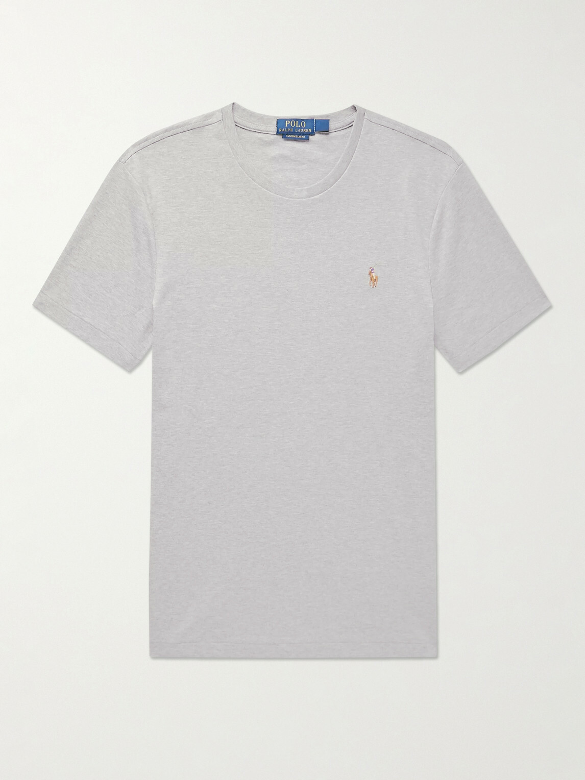 Polo Ralph Lauren - Slim-Fit Mélange Cotton-Jersey T-Shirt - Gray