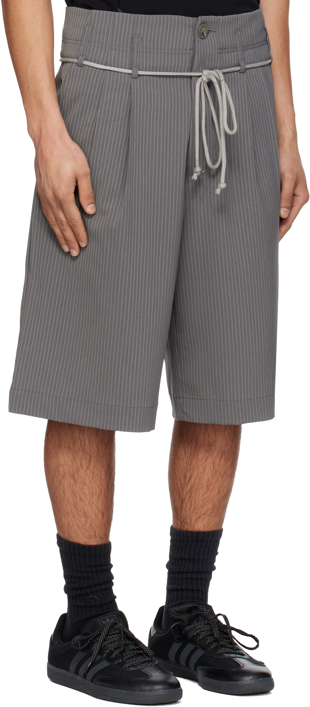 Song for the Mute Gray Double Pleated Shorts