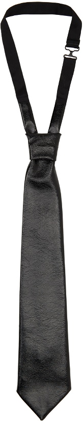 Photo: Anna Sui SSENSE Exclusive Black Faux-Leather Tie