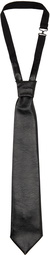 Anna Sui SSENSE Exclusive Black Faux-Leather Tie