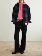 WTAPS - Logo-Appliqued Cotton-Blend Jersey Hoodie - Pink