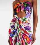 Dolce&Gabbana Floral draped cutout midi dress