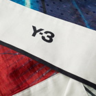 Y-3 Men's All Over Print Scarf in Semi Solar Red/Blue Rush