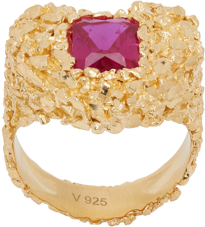 Photo: Veneda Carter Gold VC032 Emerald Ruby Ring
