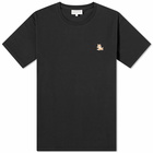 Maison Kitsuné Men's Chillax Fox Patch Regular T-Shirt in Black