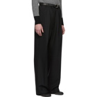 Random Identities Black Long Crotch Trousers