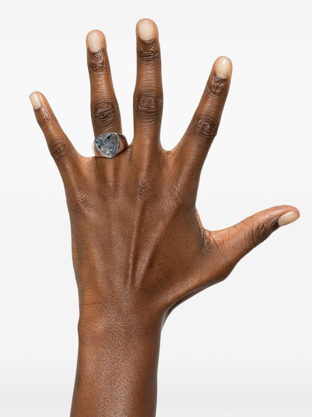 Tom Wood Shield Larvikite Ring Tom Wood