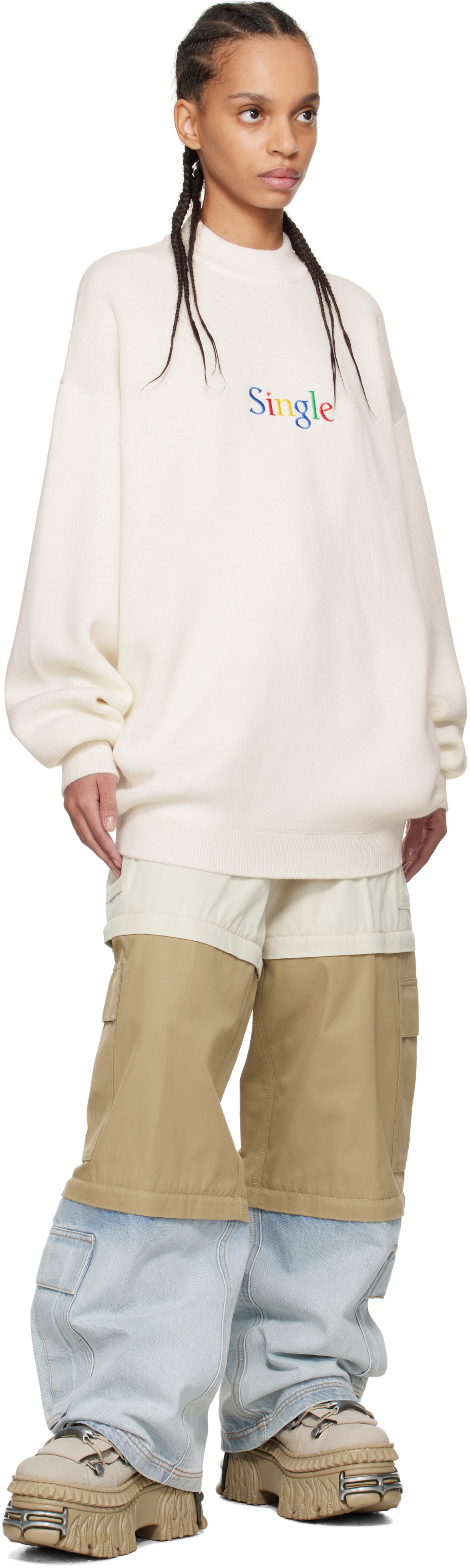 VETEMENTS White 'Single' Sweater