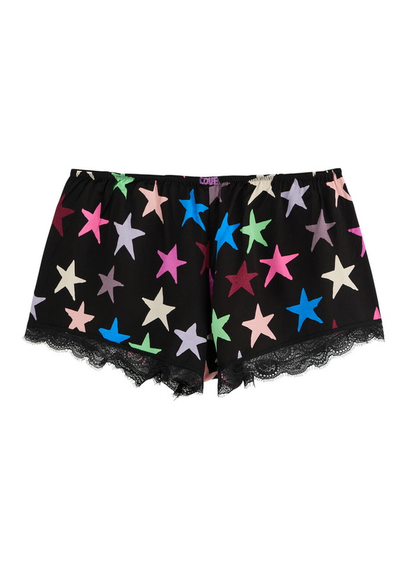 Photo: Love Stories Apollo Star-print Satin Pyjama Shorts Multicoloured