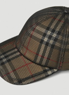 Burberry - Mesh Check Baseball Hat in Beige