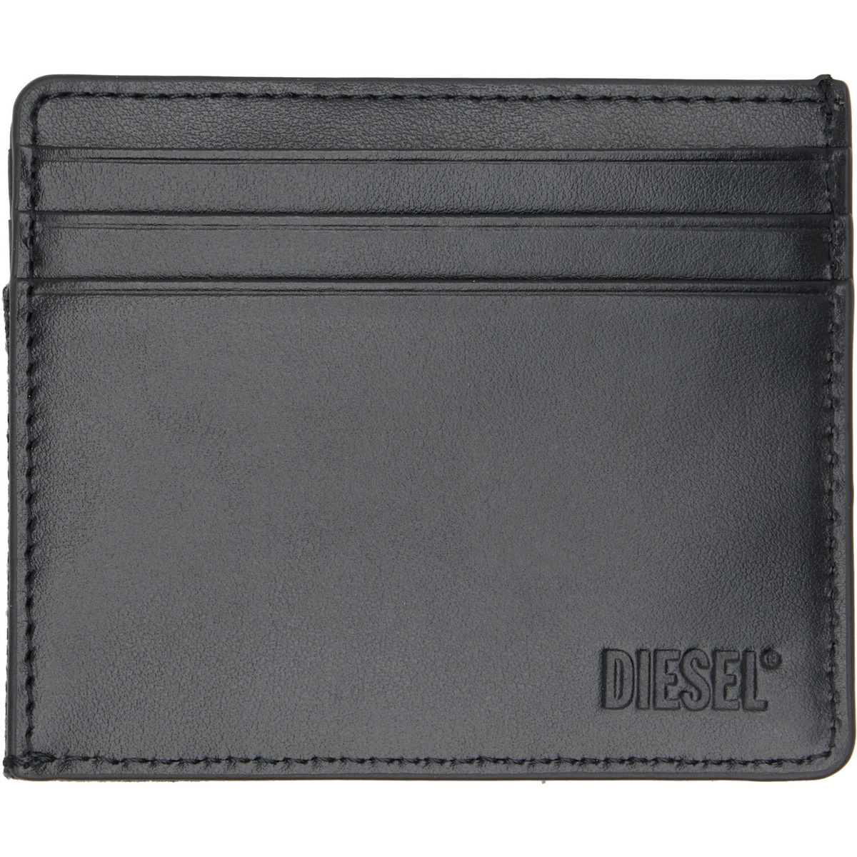 Diesel Black 1dr Card Holder