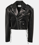 Magda Butrym - Cropped leather biker jacket