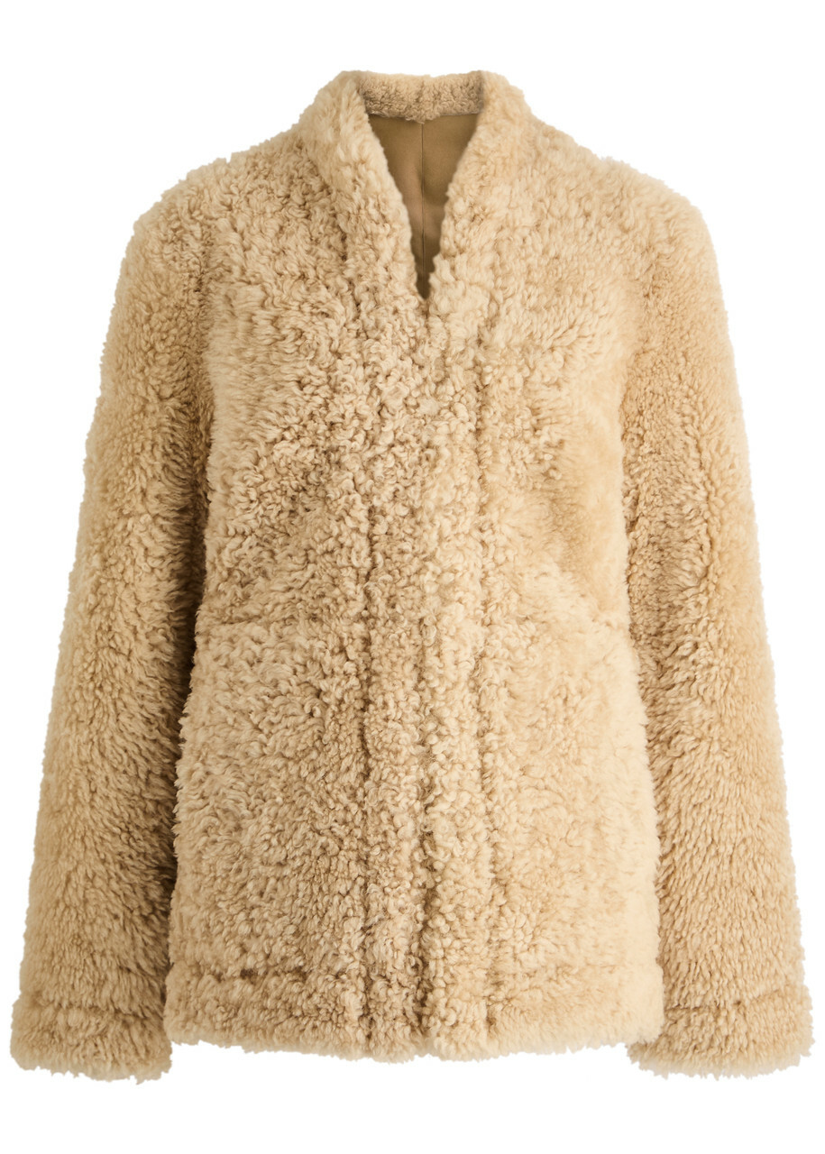 Toteme Shearling Jacket Beige