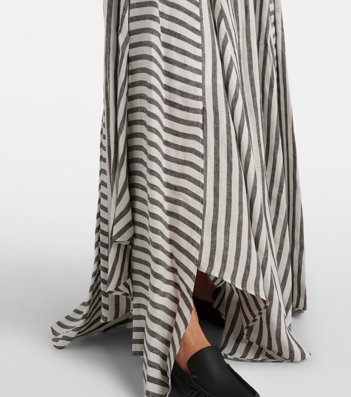 Ralph Lauren Collection Shamus striped linen maxi skirt