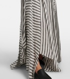 Ralph Lauren Collection Shamus striped linen maxi skirt