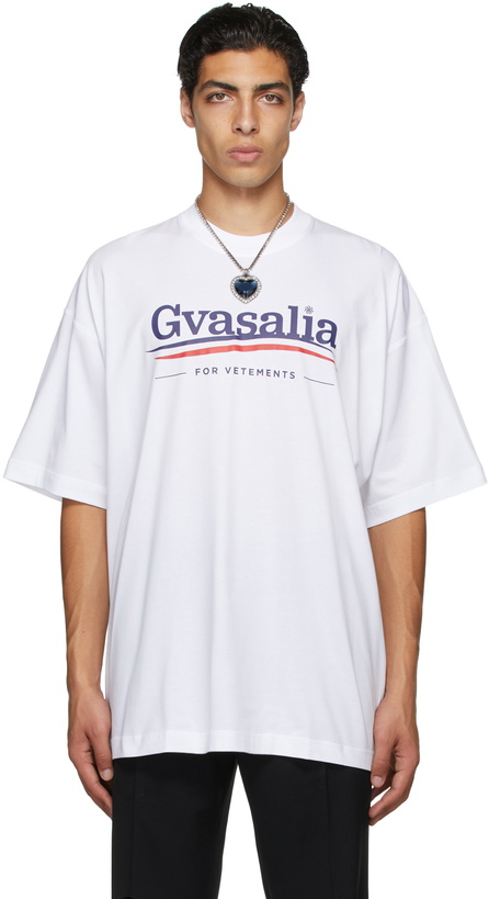 Photo: VETEMENTS White 'Gvasilia' T-Shirt