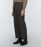 Auralee - Straight cotton, wool and cashmere pants