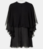 Saint Laurent Ruffled silk crêpe muslin playsuit