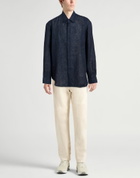 Brioni Mens Shirt Midnight in Blue