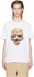 PS by Paul Smith White Sticker Skull T-Shirt