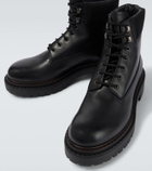 Prada Leather and Re-Nylon ankle boots