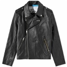 A.P.C. Men's x JW Anderson Morgan Leather Biker Jacket in Black