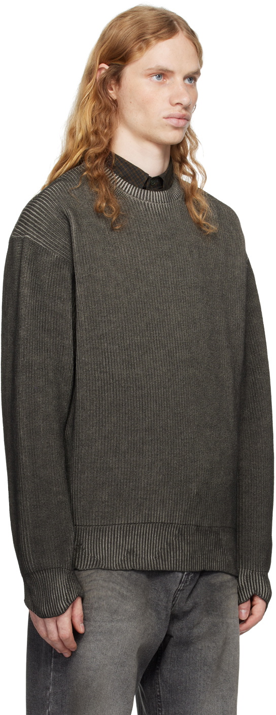 COOR Gray Cutting Detail Dying Sweater