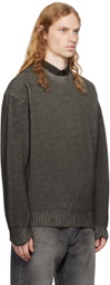 COOR Gray Cutting Detail Dying Sweater