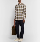 J.Crew - Wallace & Barnes Slim-Fit Checked Cotton-Flannel Shirt - Men - Army green