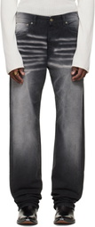 424 Black & Gray Collection Loose Fivepocket Trousers